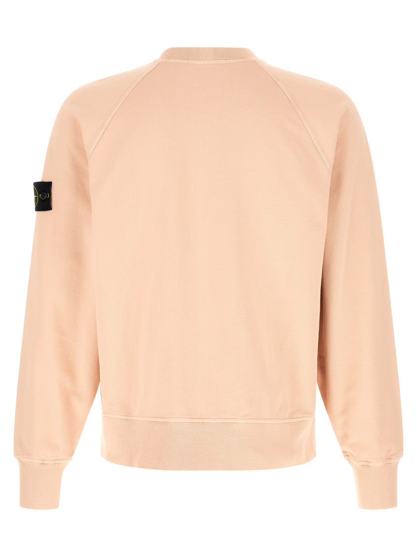Pink Solid Crew Neck Sweatshirt 2