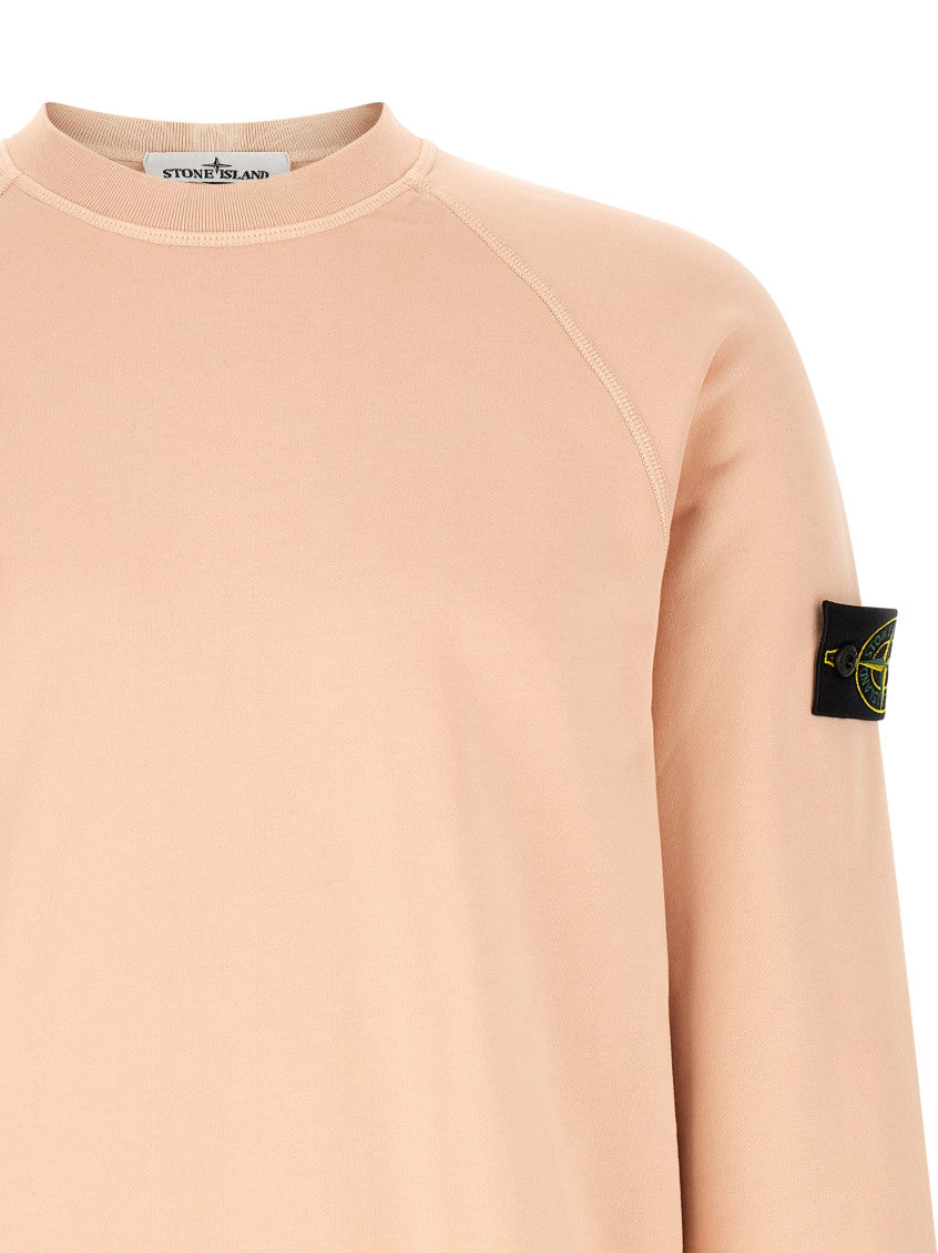 Pink Solid Crew Neck Sweatshirt 3