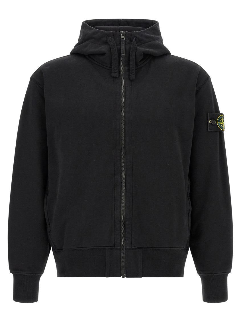 Black Solid Hooded Sweatshirt 1