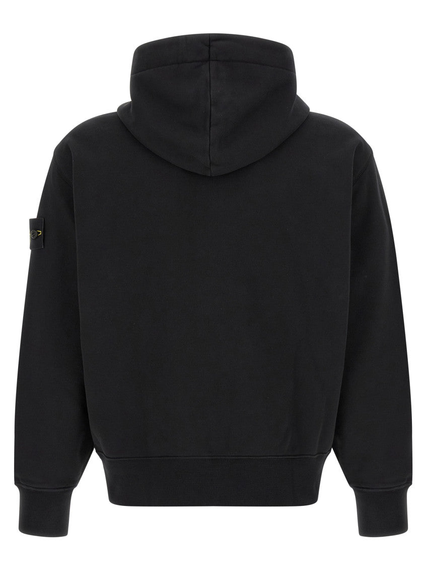 Black Solid Hooded Sweatshirt 2