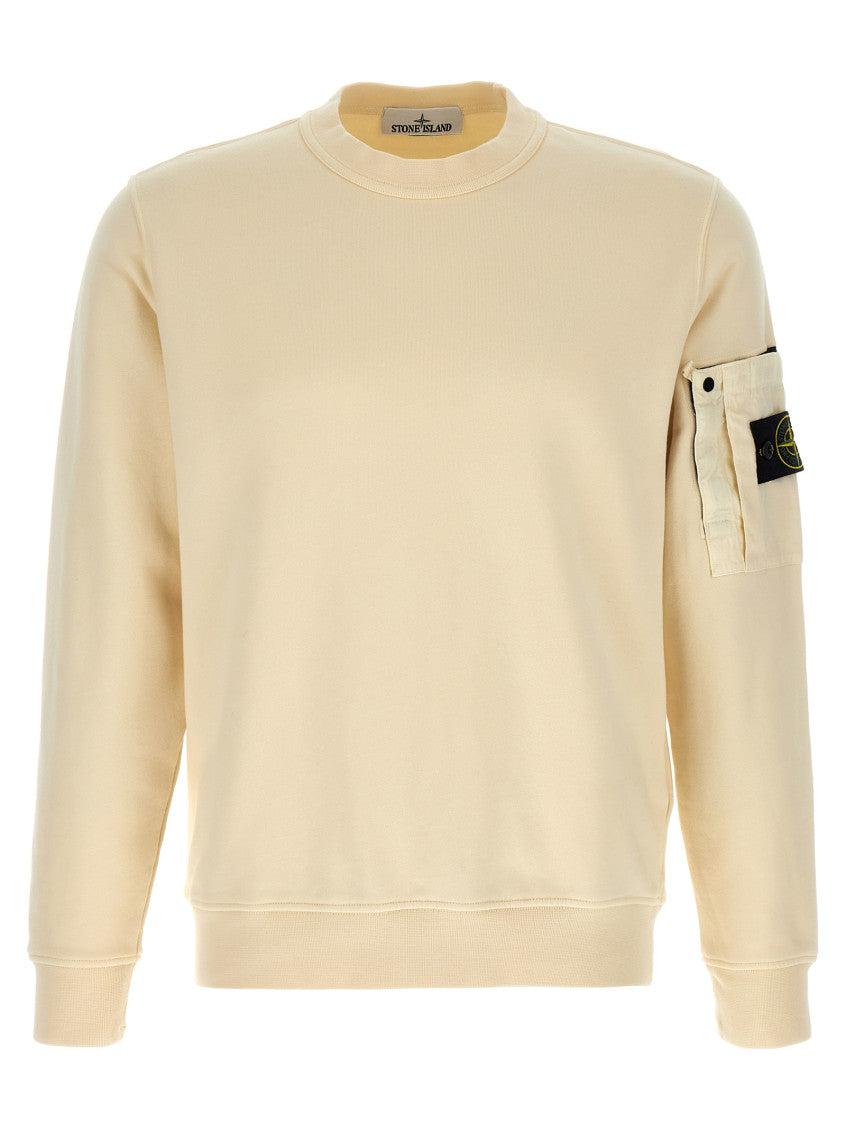 Beige 'Logo Badge' Sweatshirt 1