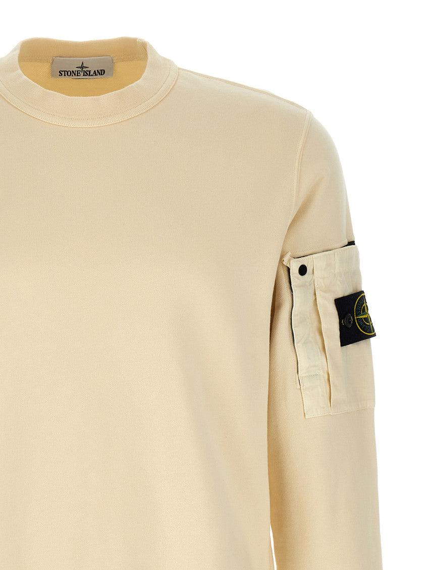 Beige 'Logo Badge' Sweatshirt 3