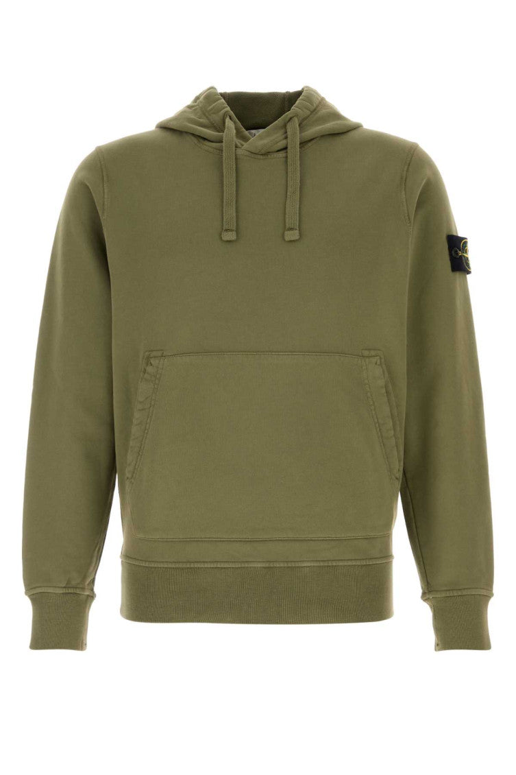 Green Solid Regular Hoodie 1