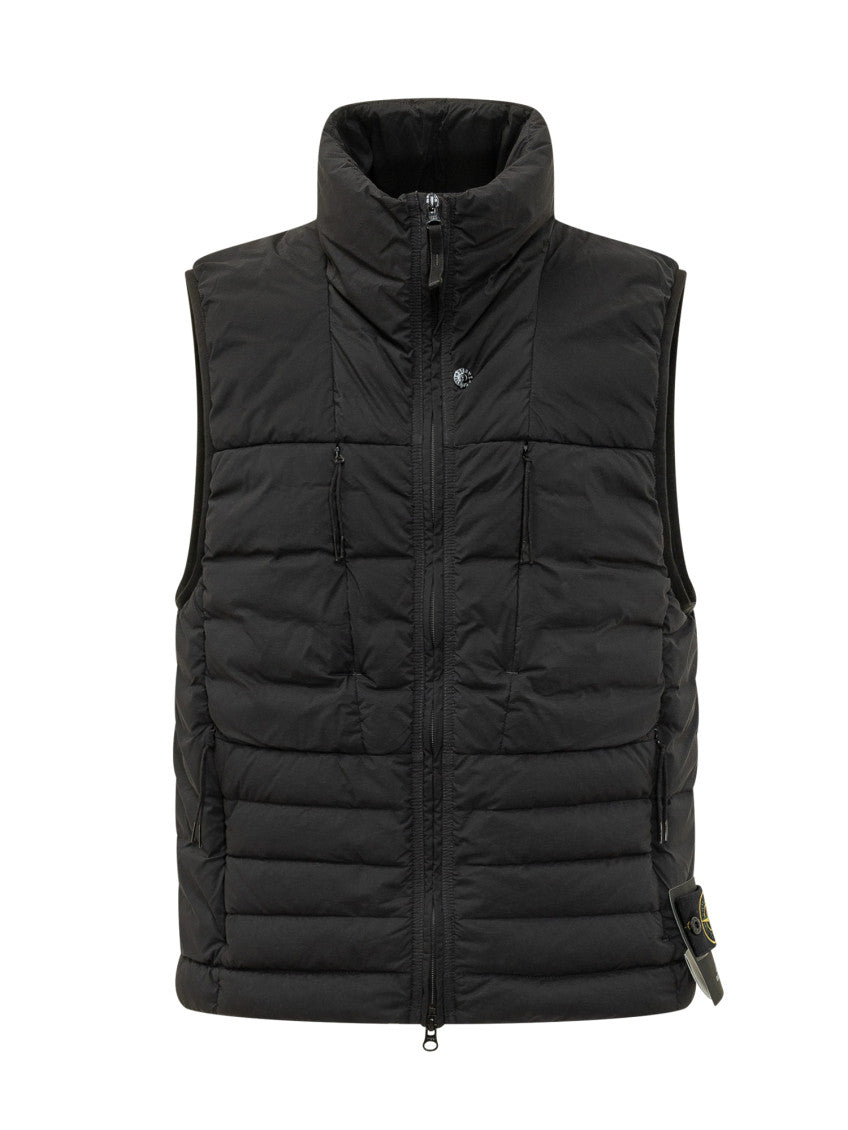 Black Quilted None Jacket 1