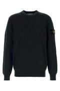 Black Knitted Crew Neck Sweater 1