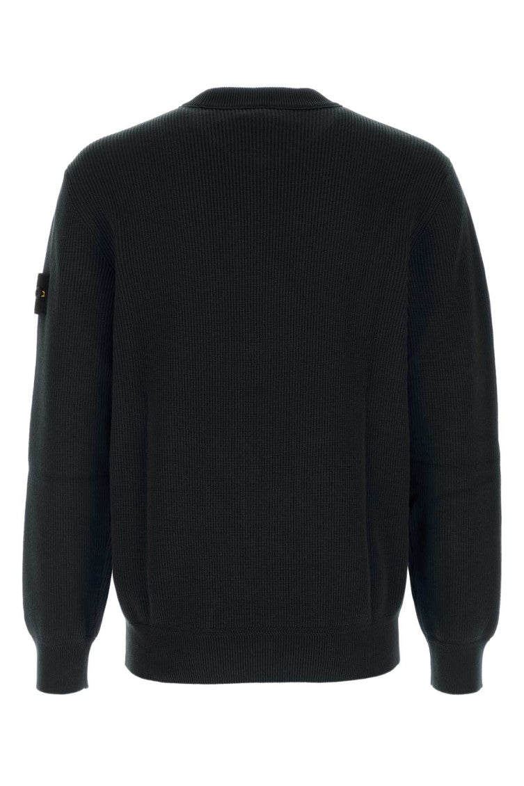 Black Knitted Crew Neck Sweater 2