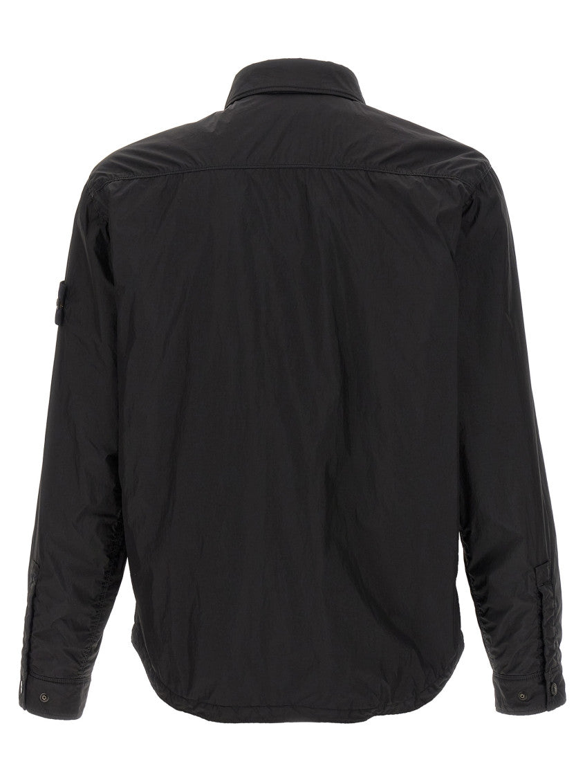 Black Logo Shirt Jacket 2