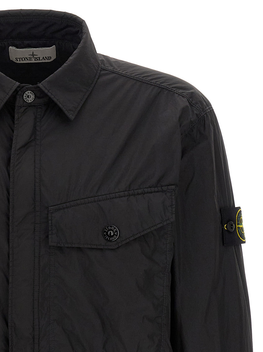 Black Logo Shirt Jacket 3