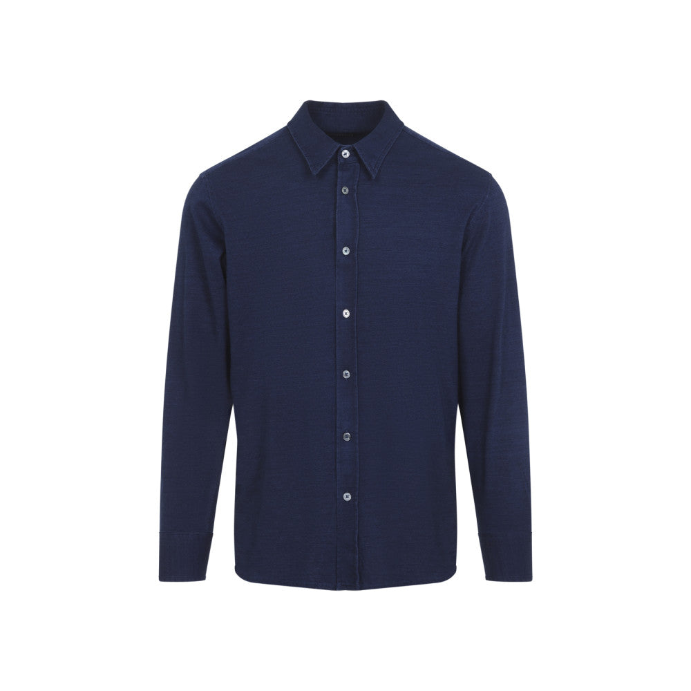Navy Blue Classic Collar Shirt 1