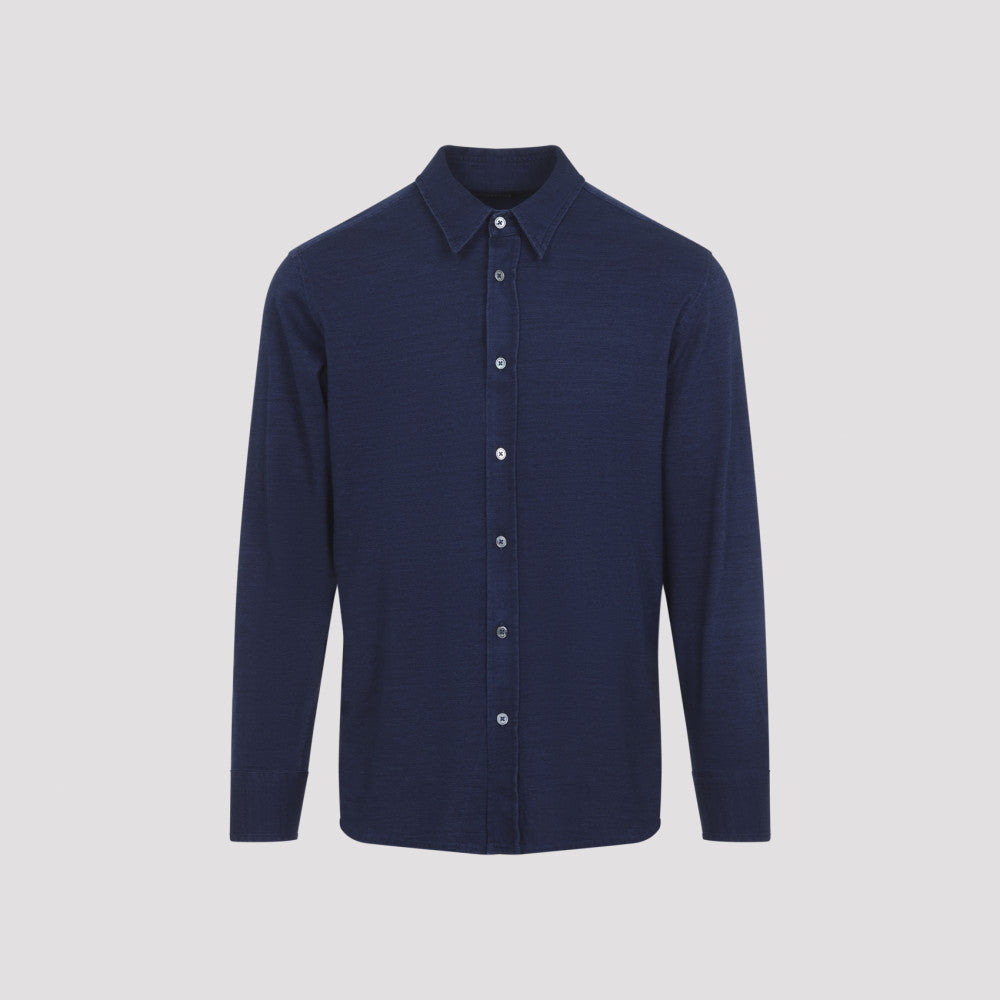Navy Blue Classic Collar Shirt 3
