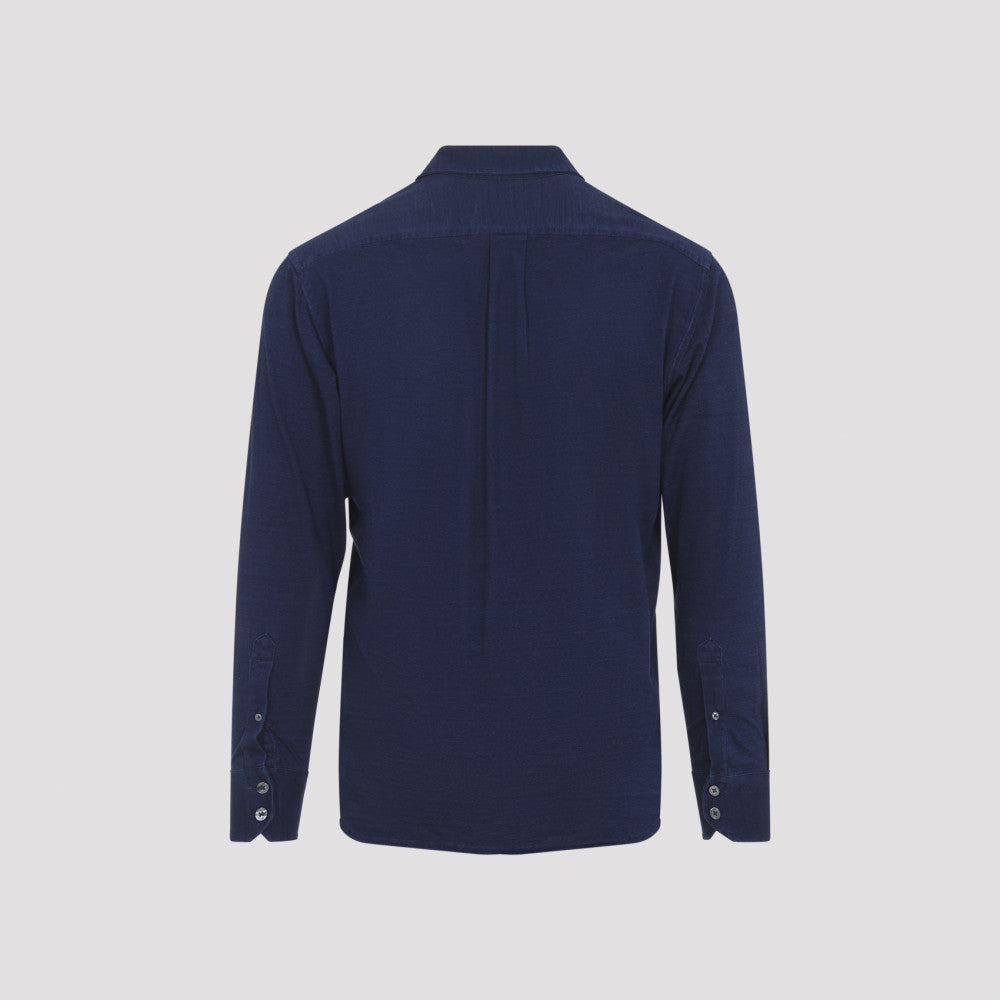 Navy Blue Classic Collar Shirt 4