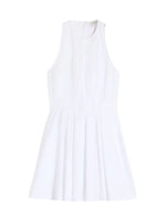 White Round Neck Mini Dress 1