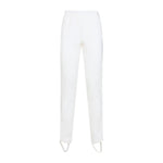 White Slim-fit Cotton Trouser 1