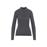 Grey Textured Shirt Collar Polo 1