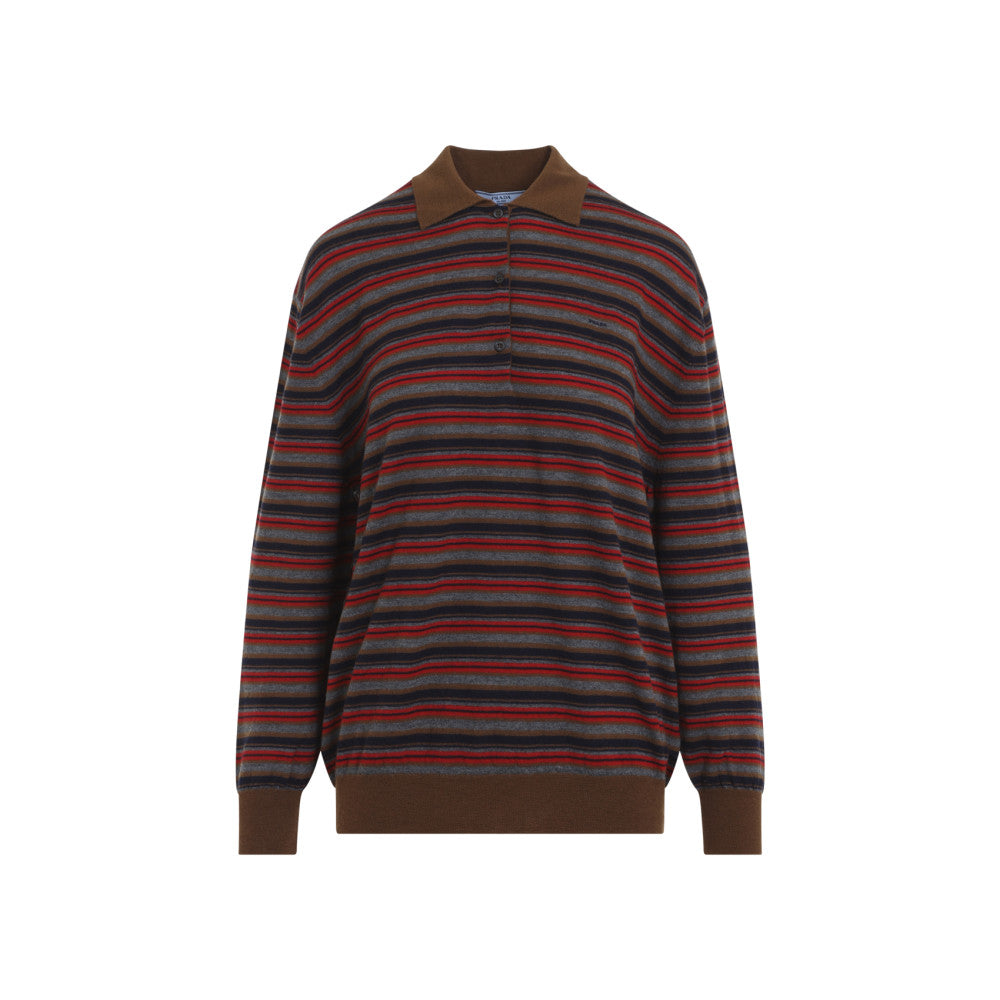 Multicolor Stripes Shirt Collar Polo 1