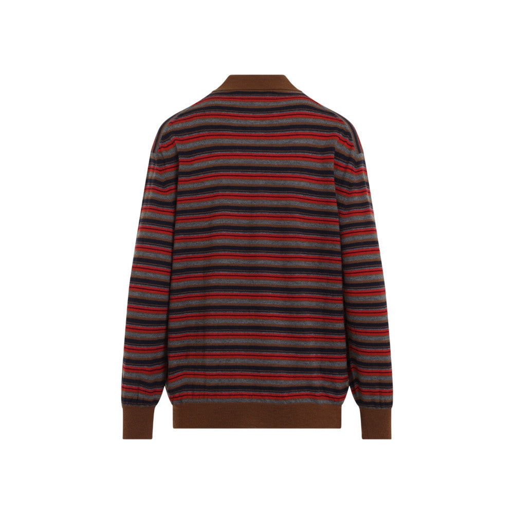Multicolor Stripes Shirt Collar Polo 2