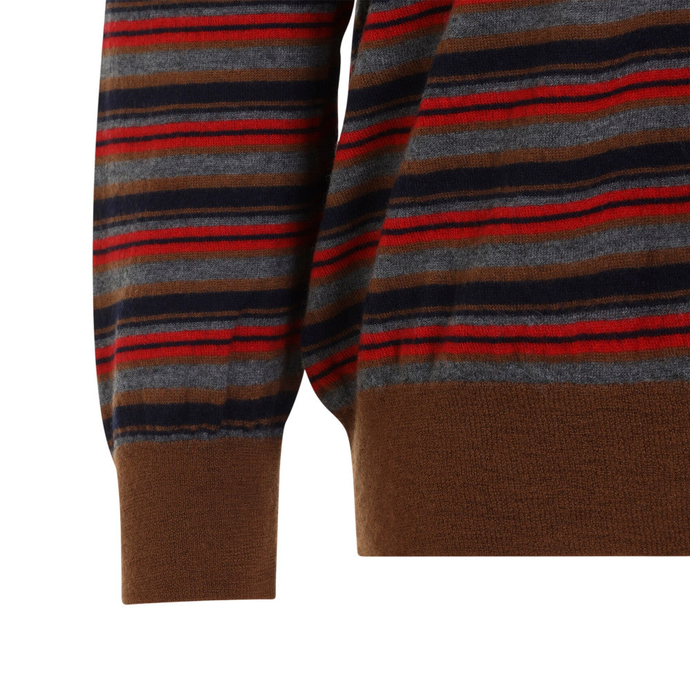 Multicolor Stripes Shirt Collar Polo 3