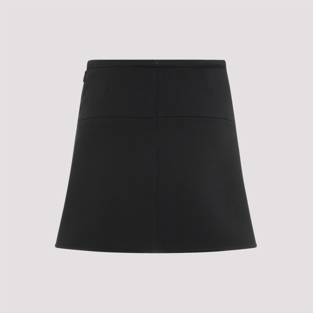 Black Twill Mini Skirt 4