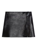 Black Vinyl Mini Skirt 1
