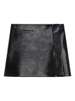 Black Vinyl Mini Skirt 1