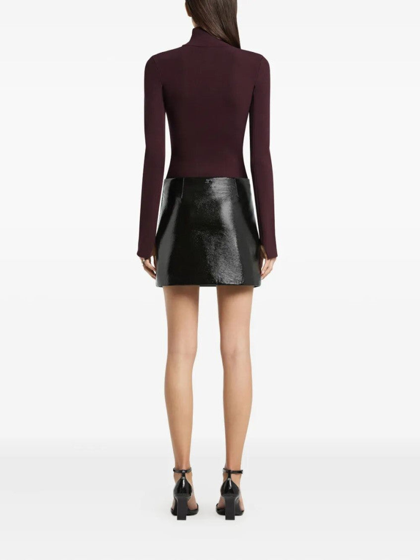 Black Vinyl Mini Skirt 3