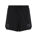 Black Logo Relaxed Shorts 1