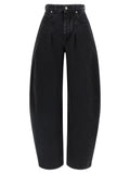 Black High Waist Wide Leg Jeans 1