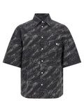 Black Boxy Printed Shirt 1