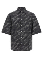 Black Boxy Printed Shirt 1
