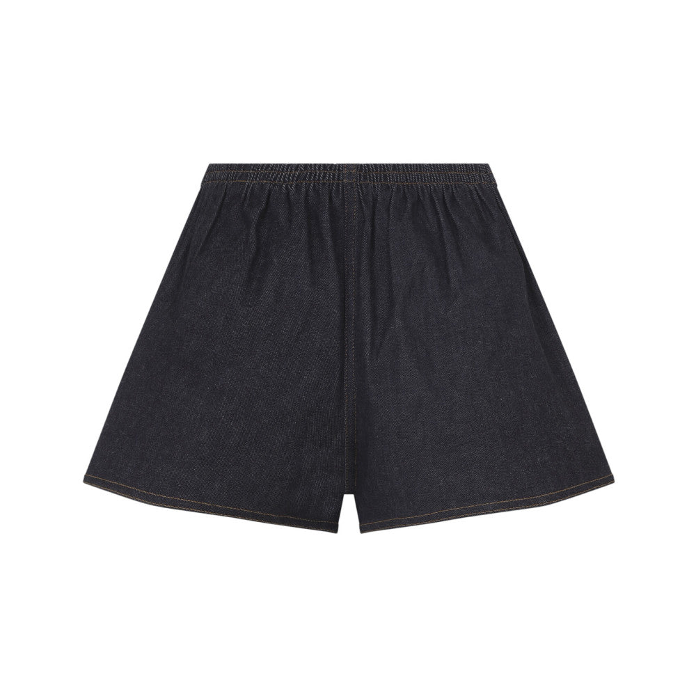 Navy Blue Solid Shorts 2