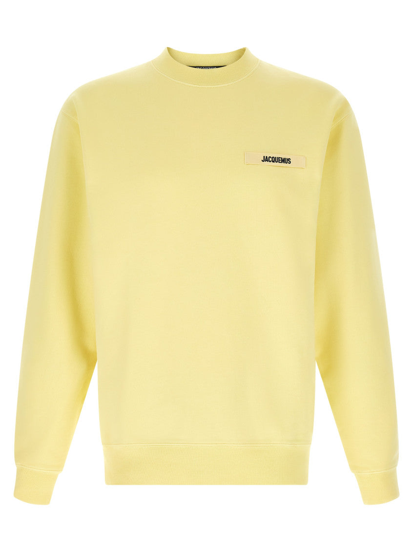 Yellow Crew Neck Logo Sweatshirt 1