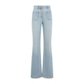 Light Blue Flared High Rise Jeans 1