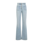 Light Blue Flared High Rise Jeans 1