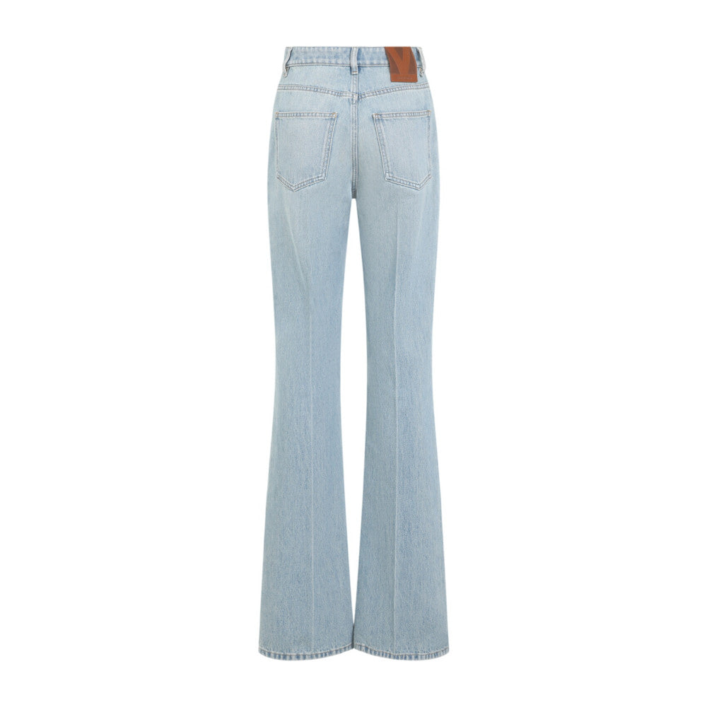 Light Blue Flared High Rise Jeans 2