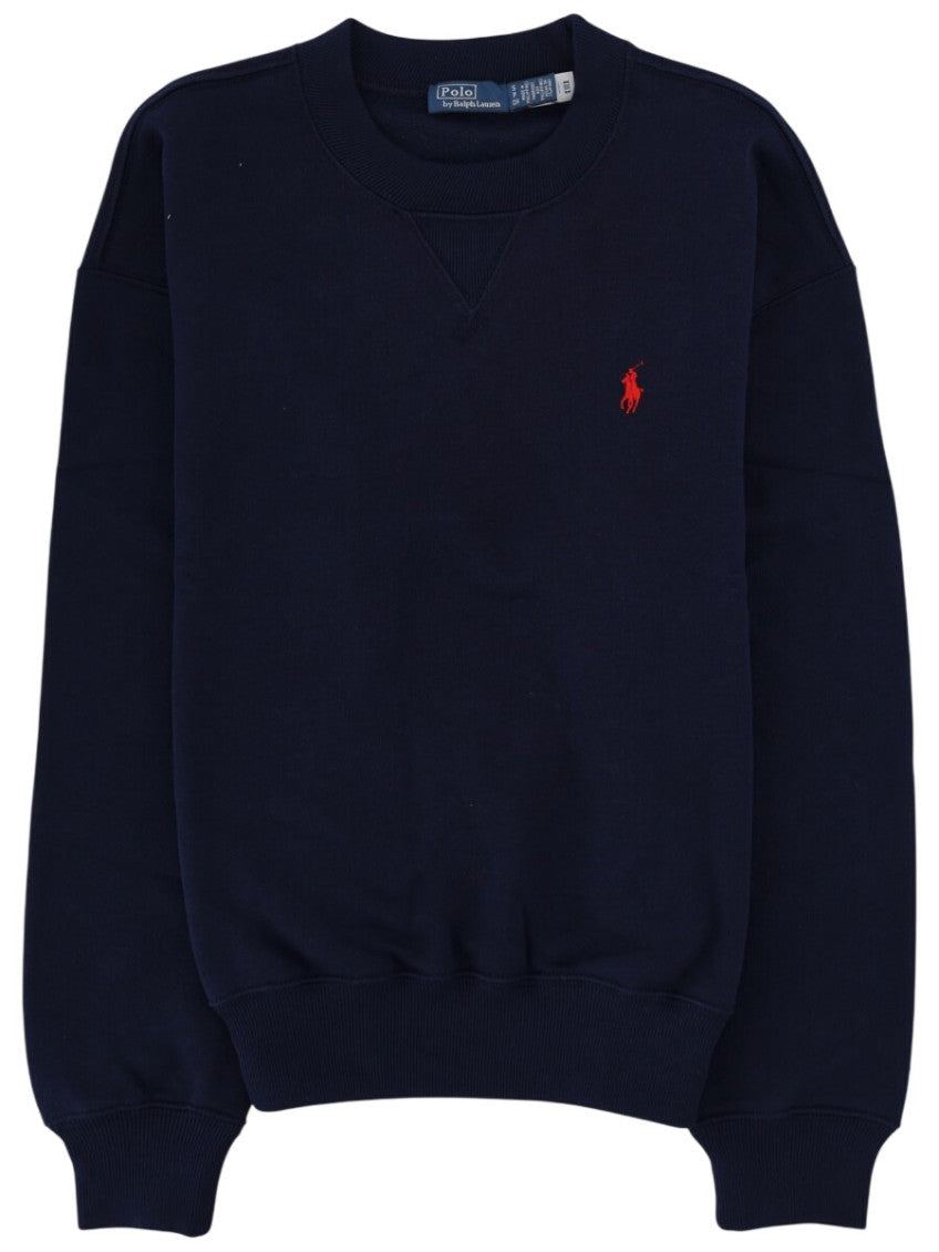 Navy Blue Logo Crew Neck Sweatshirt 1