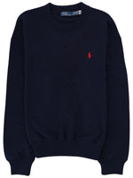 Navy Blue Logo Crew Neck Sweatshirt 1