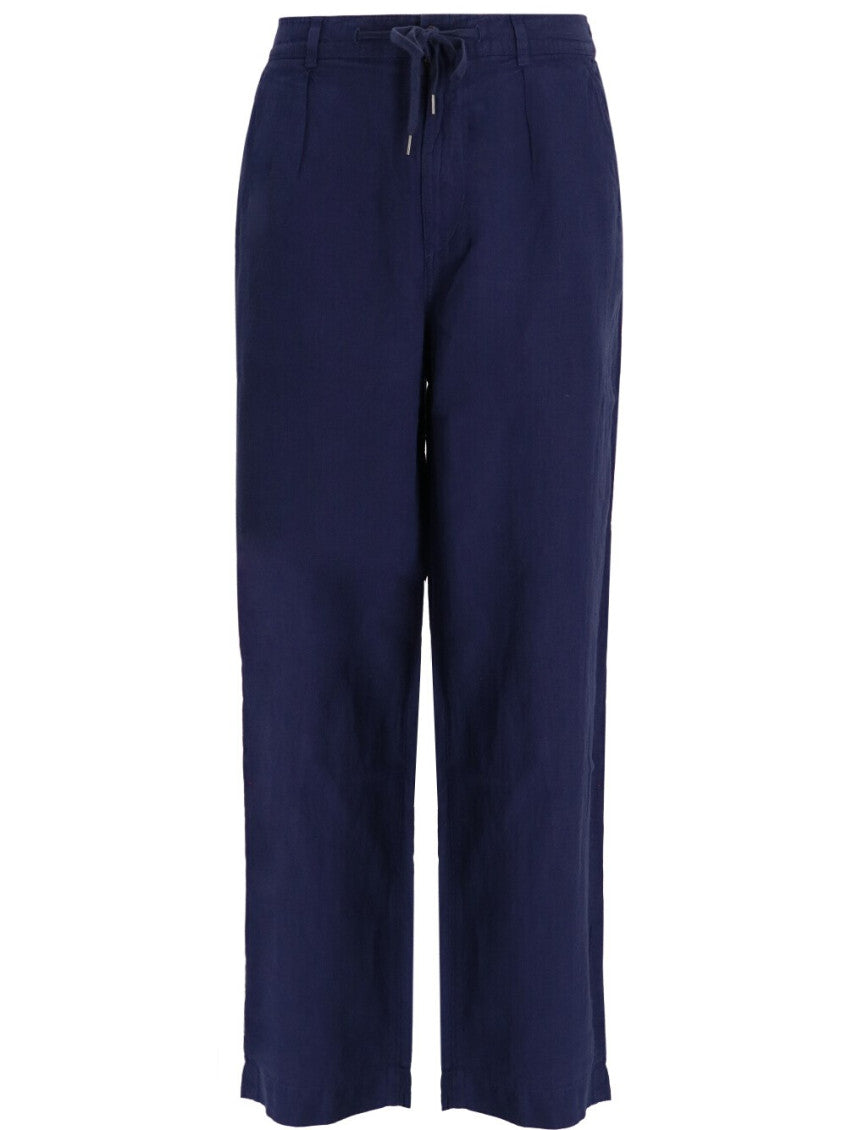 Navy Blue Solid Trousers 1