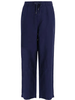 Navy Blue Solid Trousers 1