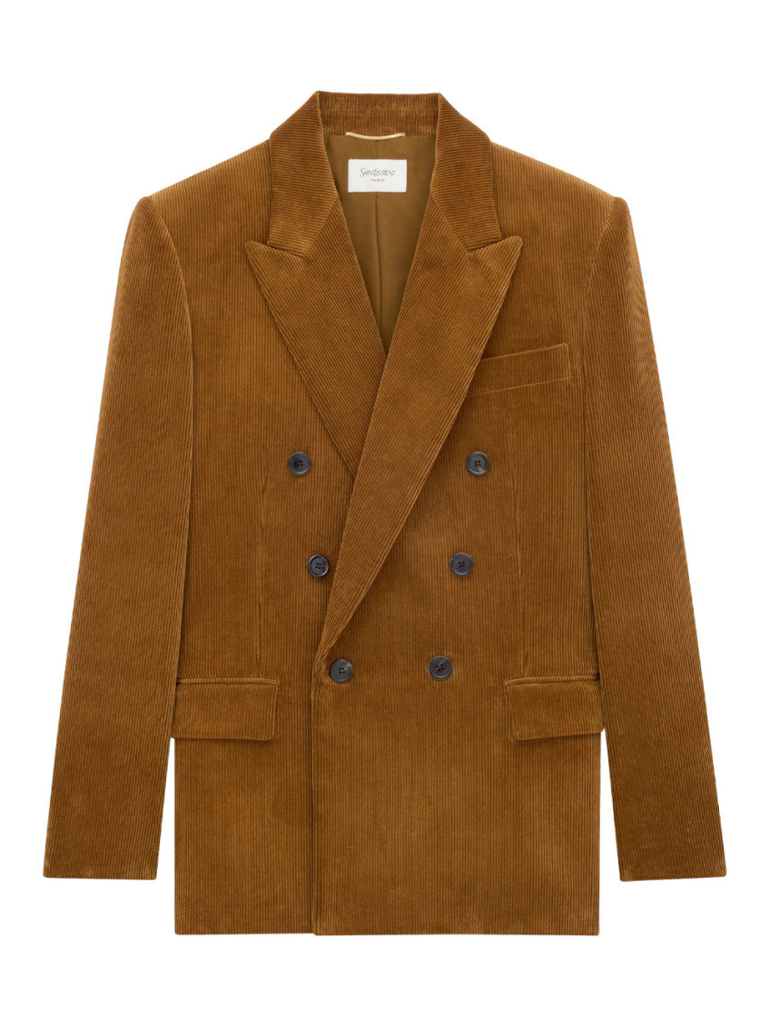 Brown Double-breasted Blazer 1