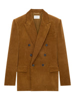 Brown Double-breasted Blazer 1