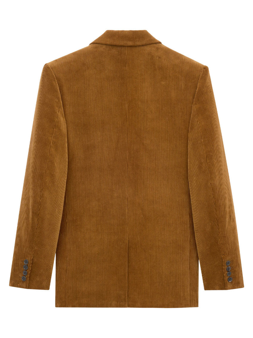 Brown Double-breasted Blazer 2