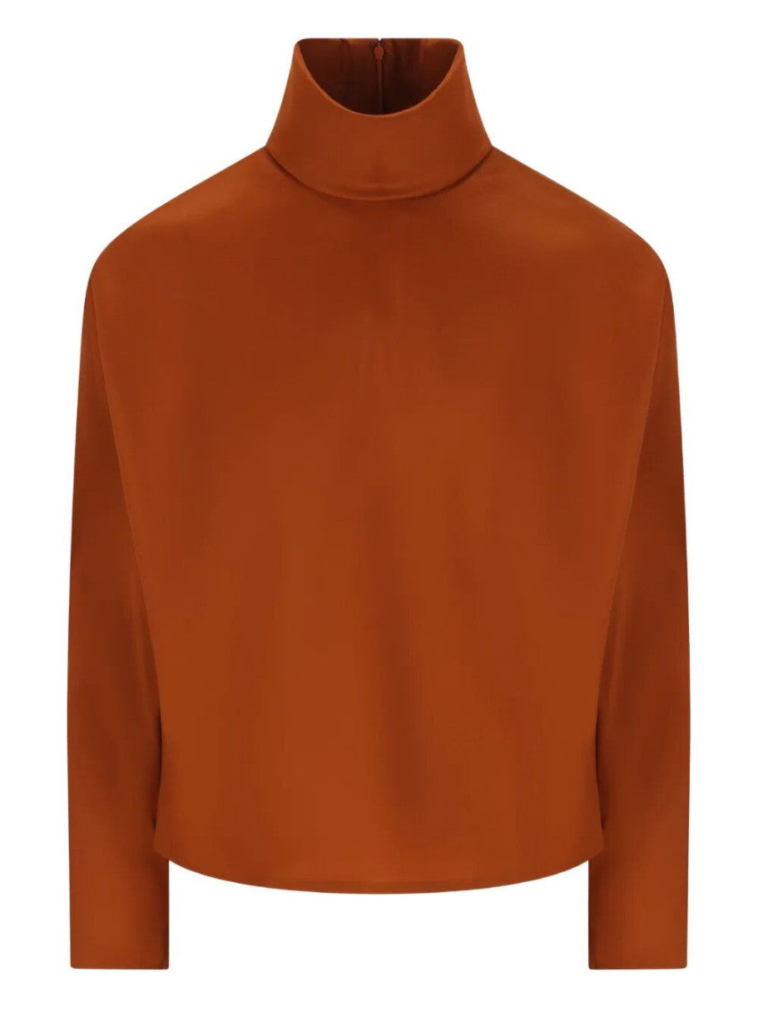 Brown High--neck Top 1