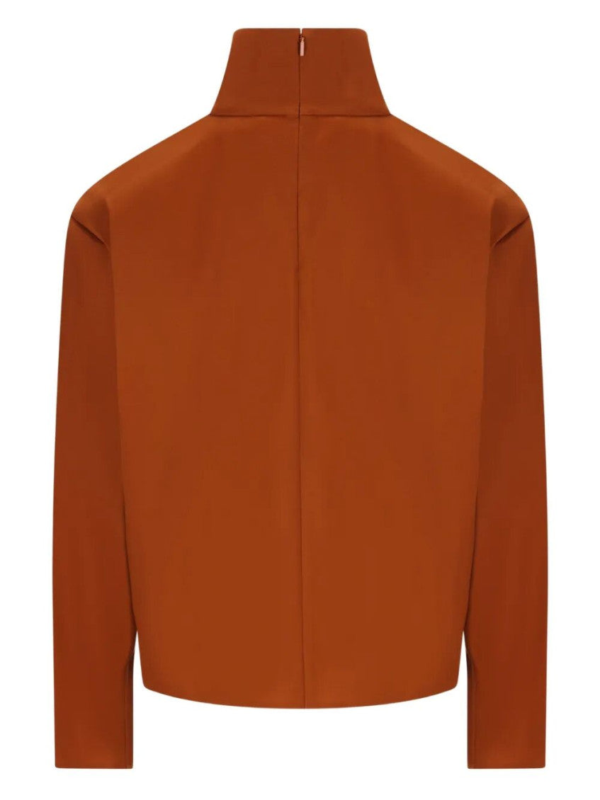 Brown High--neck Top 2