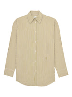 Khaki Oversized Stripes Shirt 1
