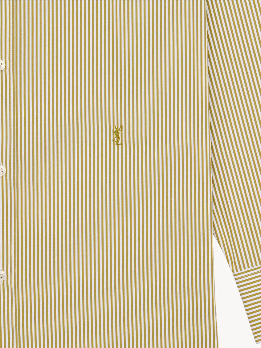 Khaki Oversized Stripes Shirt 3
