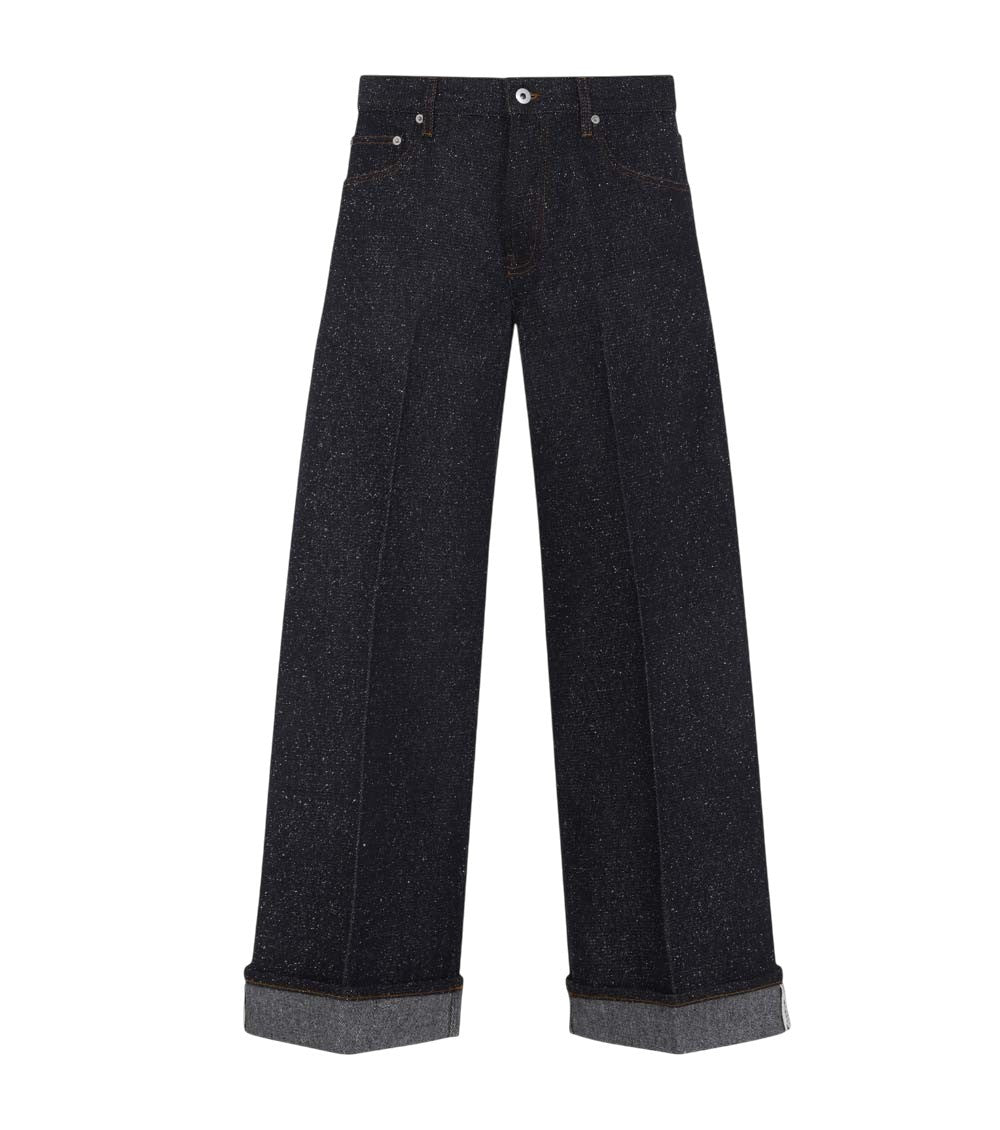 Dark Blue Mid Rise Jeans 1