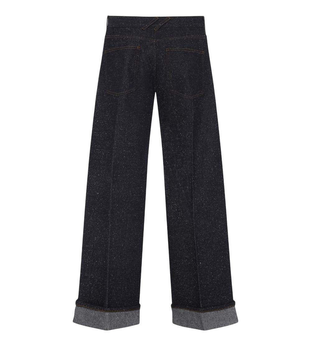 Dark Blue Mid Rise Jeans 2