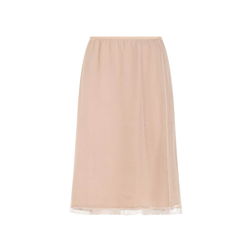 Beige Silk Skirt 1