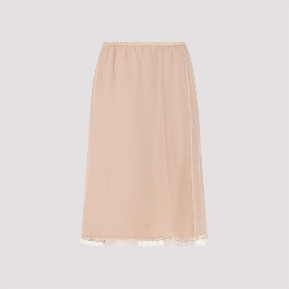 Beige Silk Skirt 2