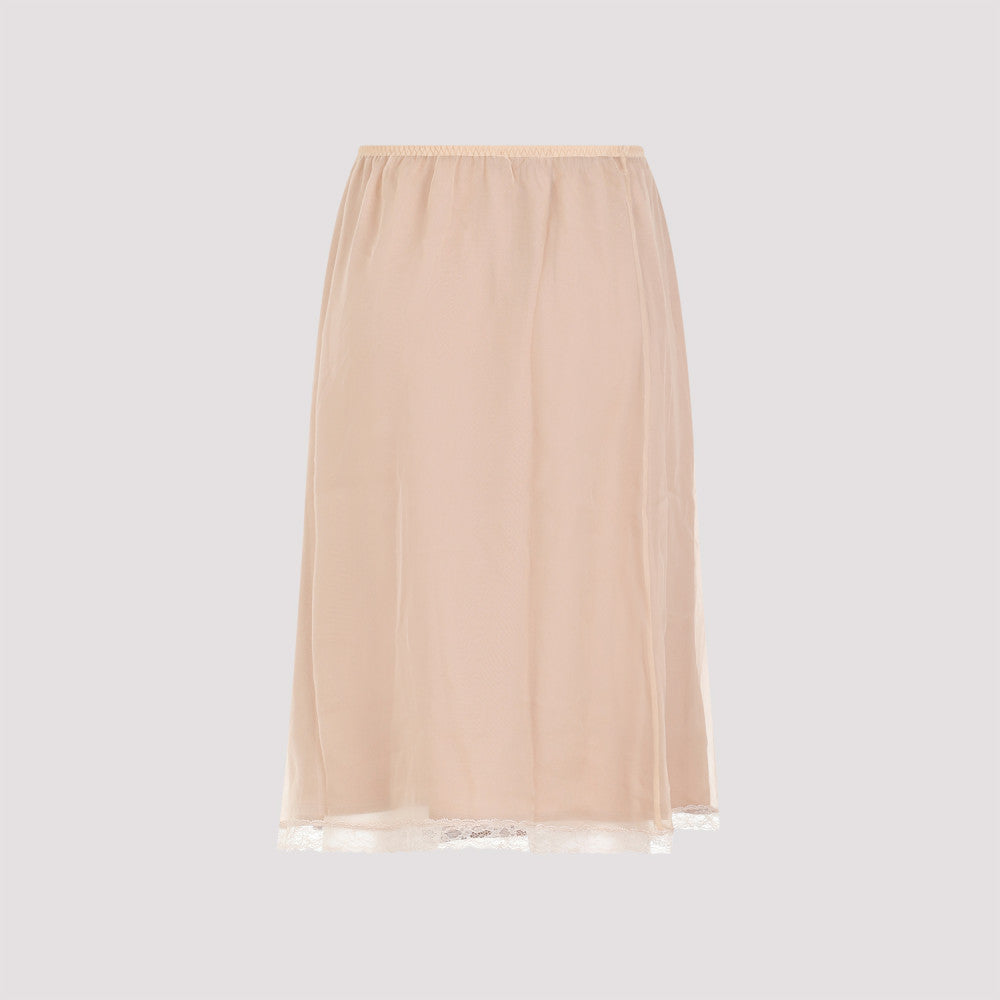 Beige Silk Skirt 4